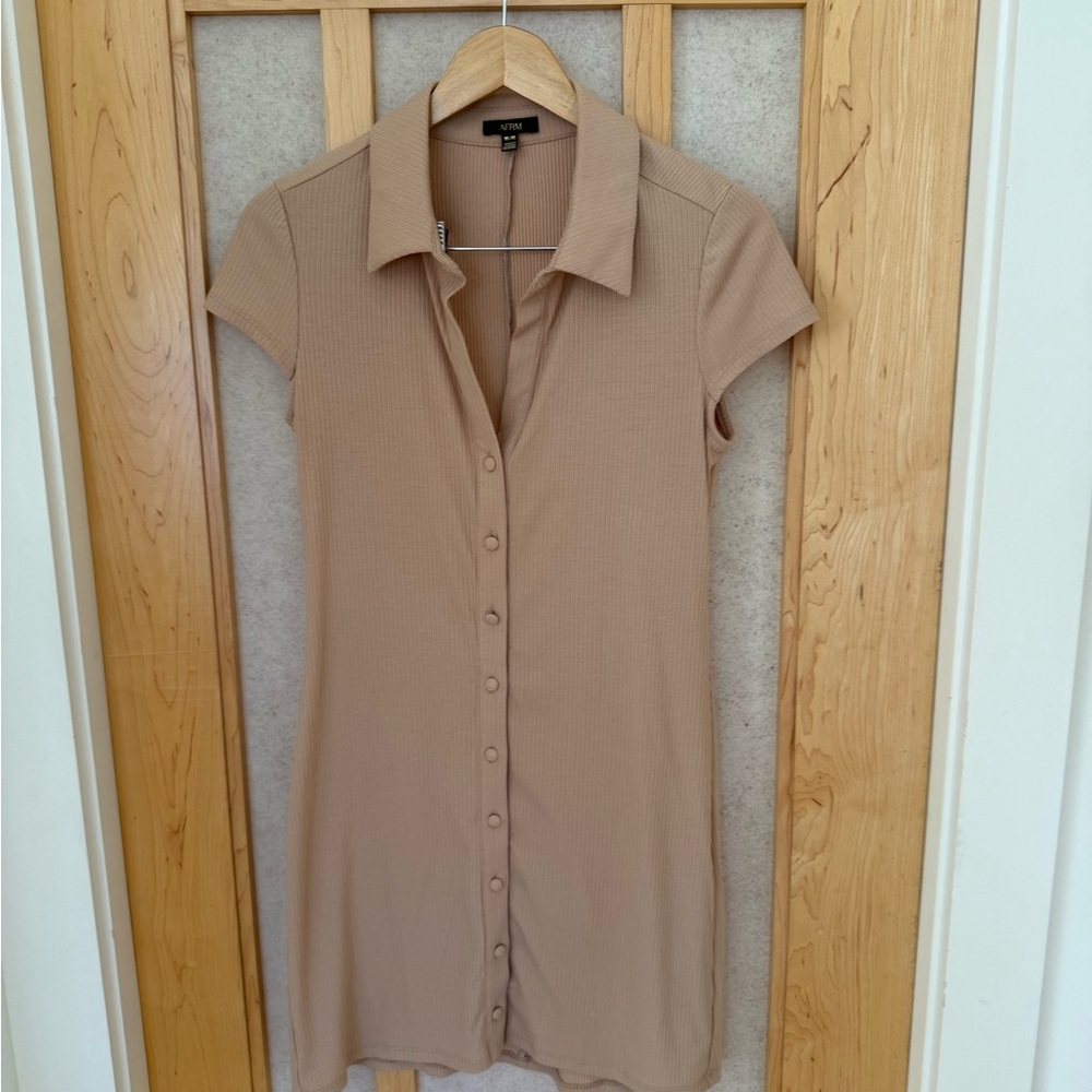 AFRM tan short dress - Medium